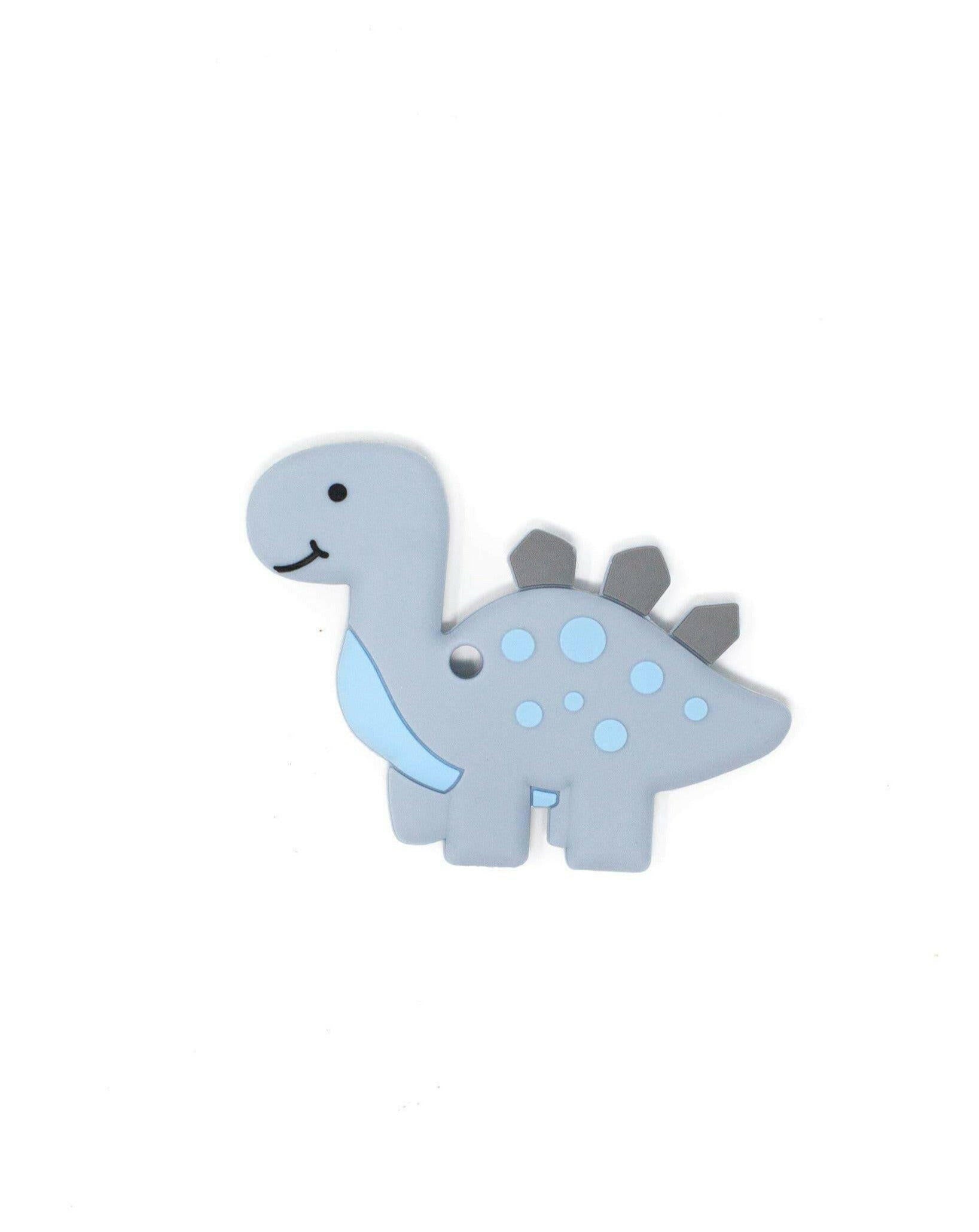 Dino Silicone Teether Baby Essentials Three Hearts Light Gray