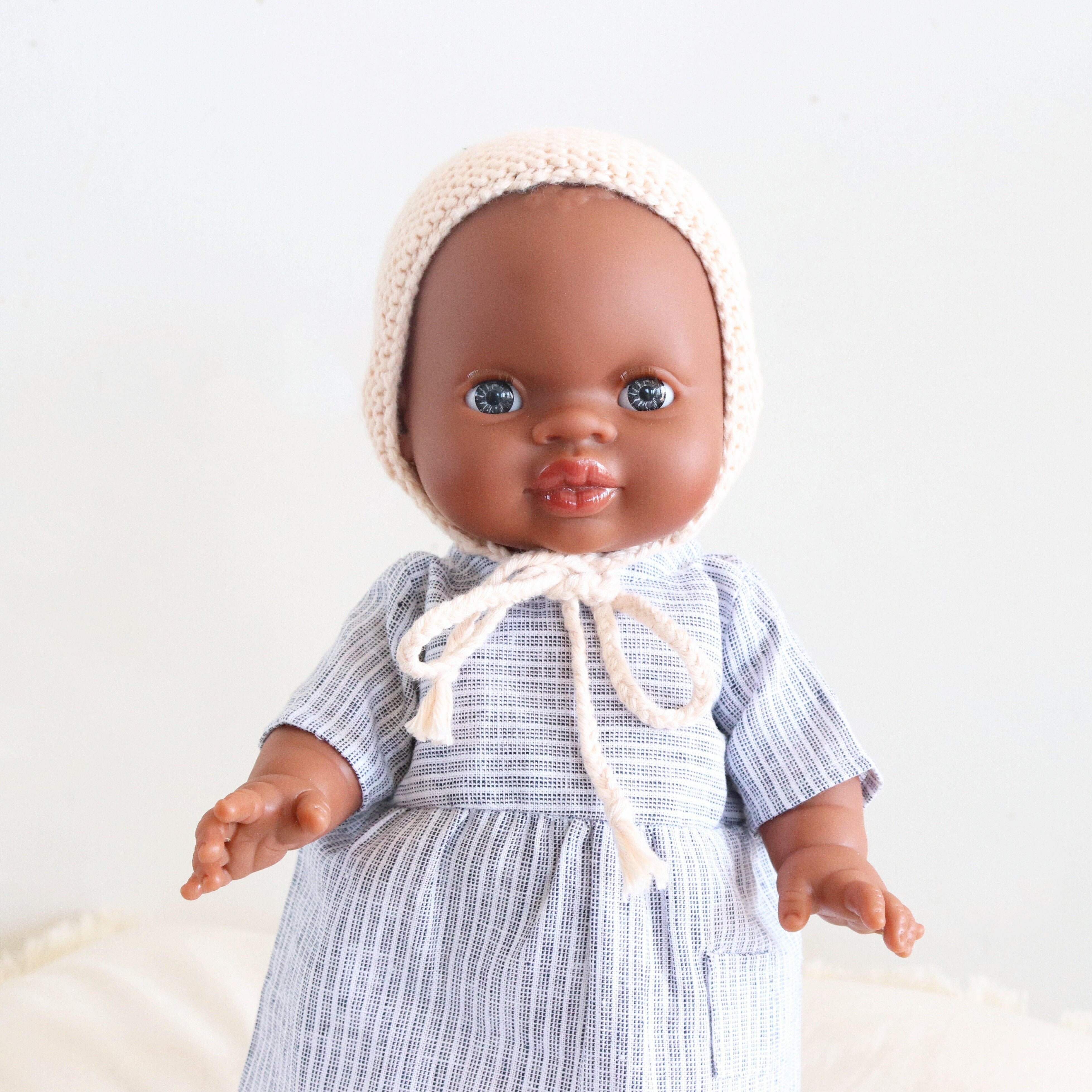 Minikane Black Baby Girl Doll with Blue Eyes Dolls Minikane