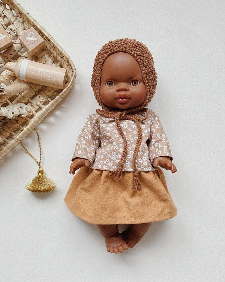 Minikane Little Black Baby Girl Doll - Brown Eyes Dolls Minikane