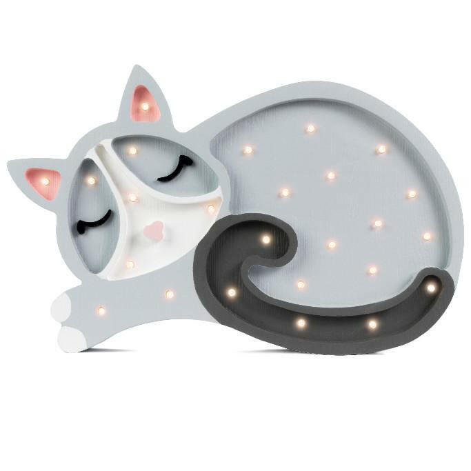 Kitten Lamp - Gray Lighting Little Lights