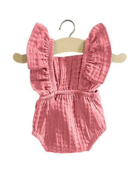Minikane Doll Romper Lou - Rose Doll Clothing Minikane