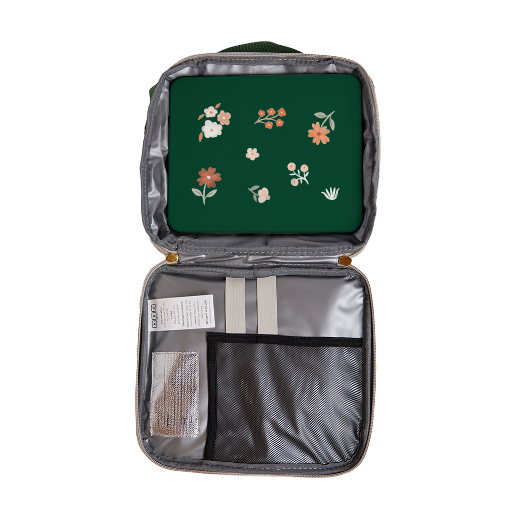 Bento and Lunch Bag Set Neutral with Mini Floral Austin Baby Collection