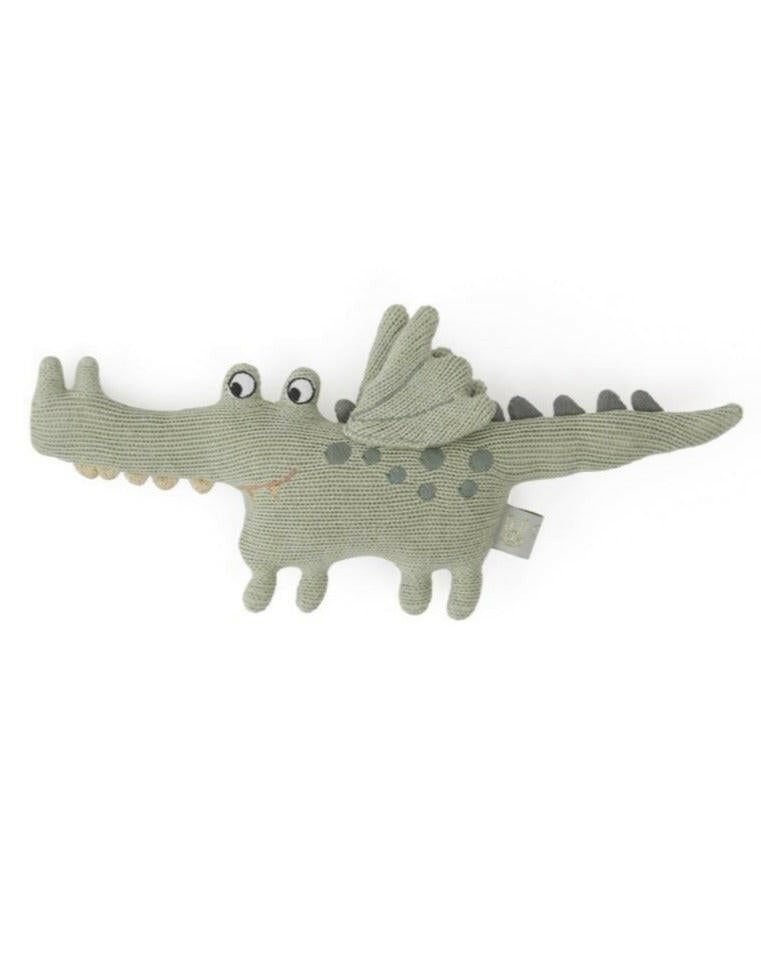 Darling Rattle - Baby Buddy Crocodile - Green Stuffies OYOY