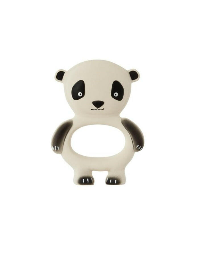 Panda Baby Teether - Offwhite / Black Baby Essentials OYOY