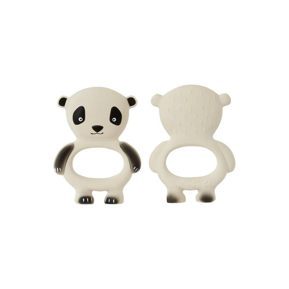 Panda Baby Teether - Offwhite / Black Baby Essentials OYOY