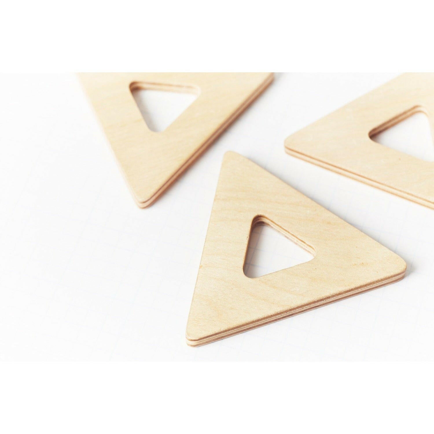 Earth Tiles - Wooden Magnetic Tiles - Natural Birch Magnetic Block Big Future Toys