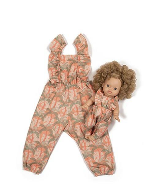 Minikane Doll & Me Outfits - Maya Cotton Jumpsuit Palm Trees Doll Clothing Minikane