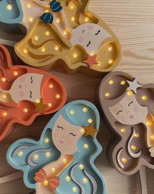 Mermaid Lamp Lighting Little Lights