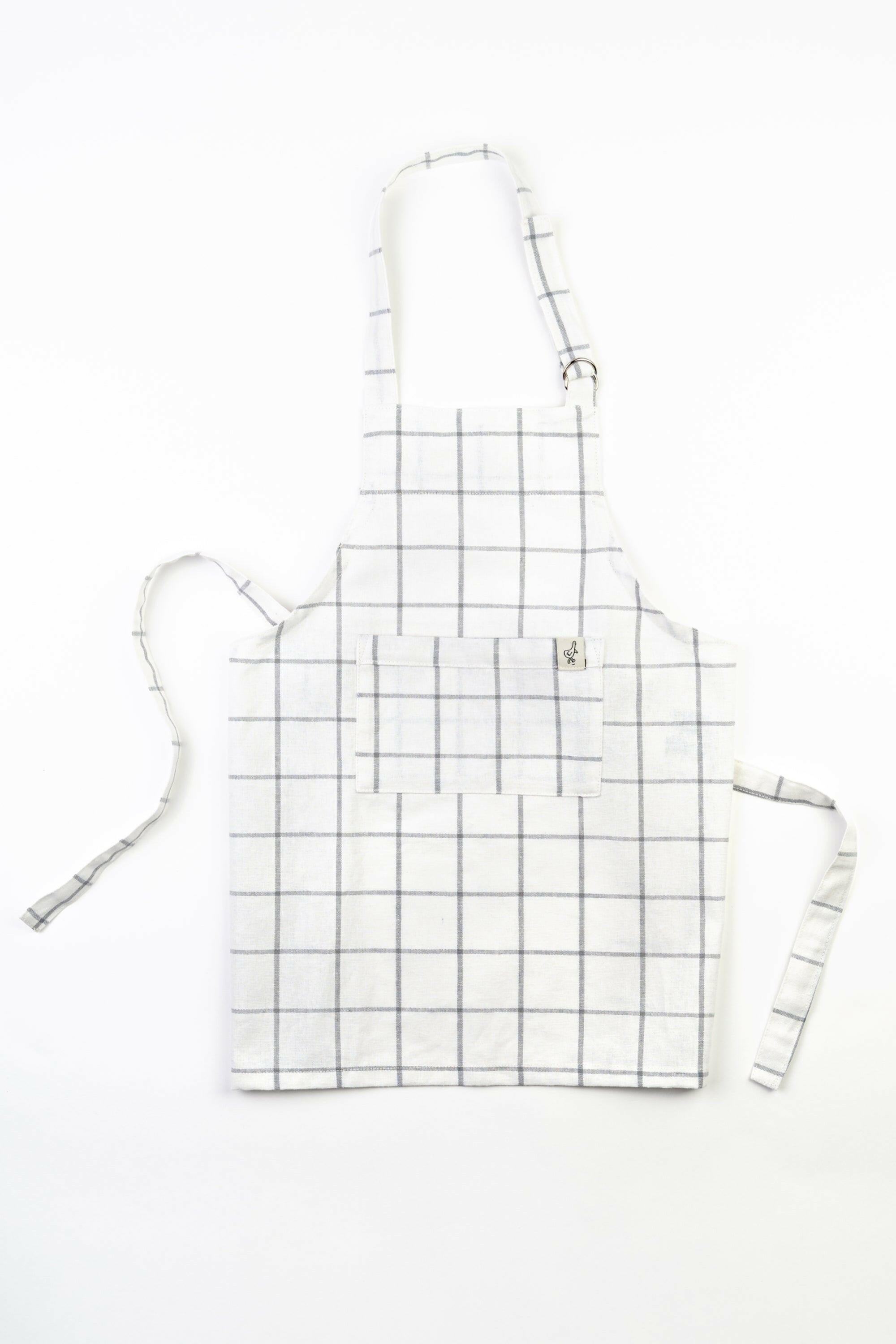 Child's Apron Play Kitchen Accessories Milton & Goose Gray Windowpane
