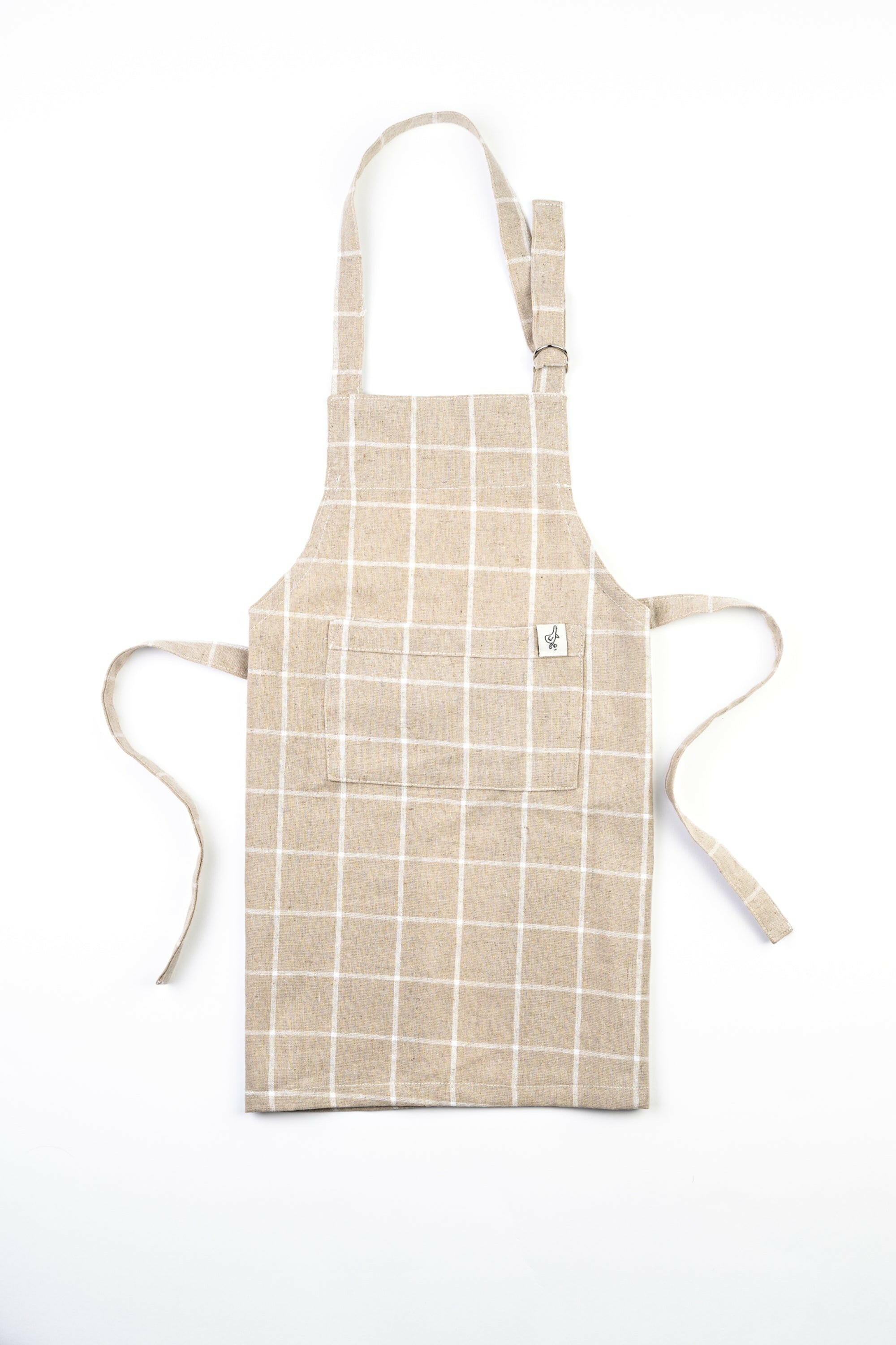 Child's Apron Play Kitchen Accessories Milton & Goose Tan Windowpane