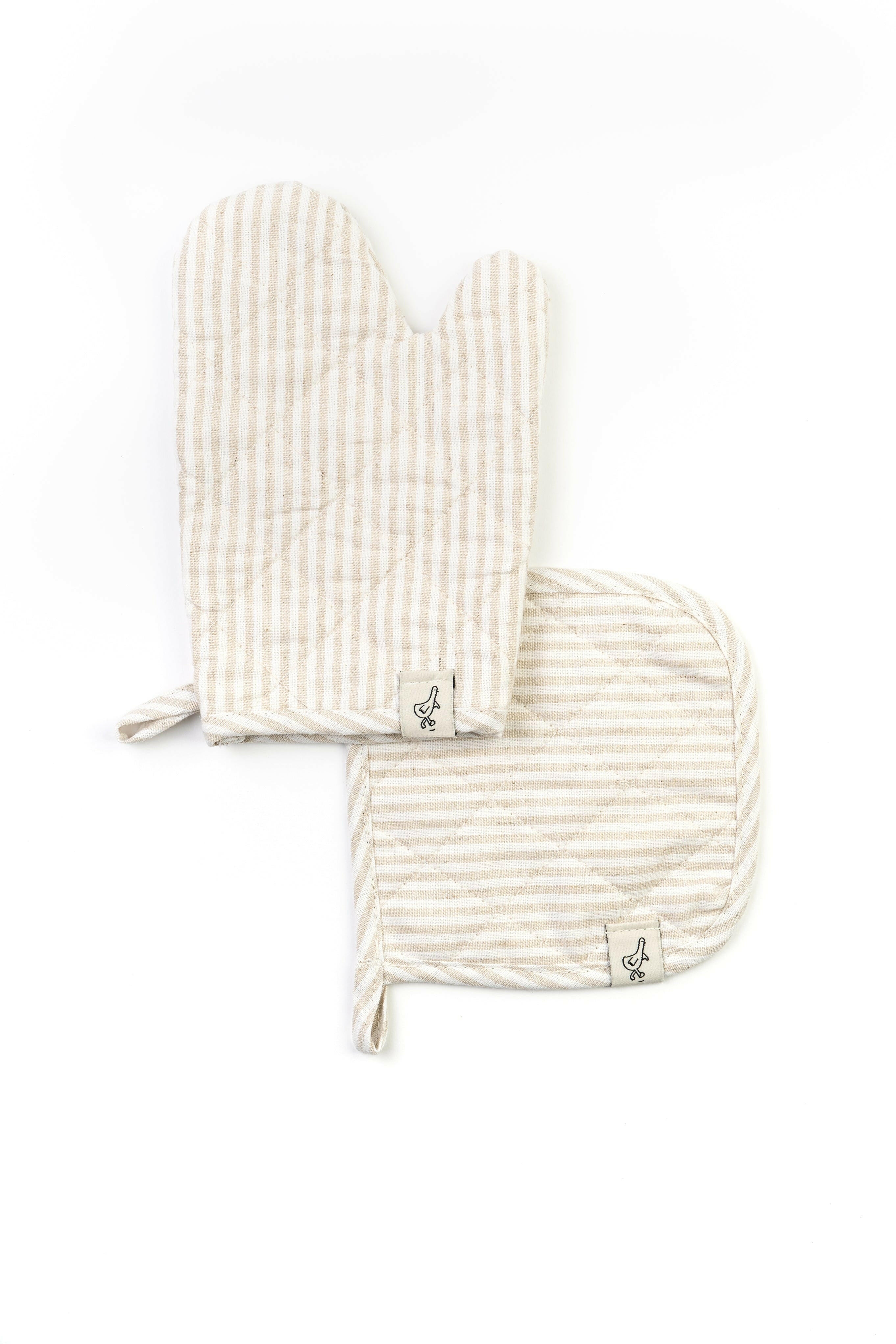 Play Oven Mitt Set Play Kitchen Accessories Milton & Goose Tan Stripe