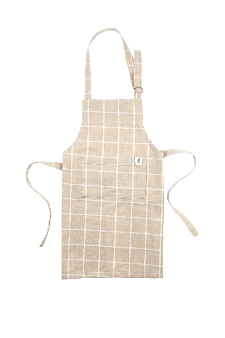 Kid's Apron Pretend Play Milton & Goose Tan / White
