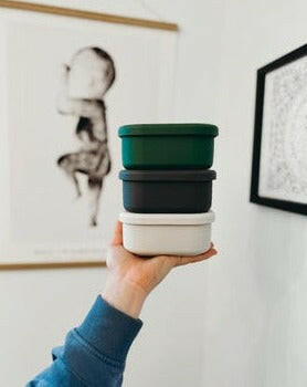 Silicone Mini Bento Box Feeding The Dearest Grey
