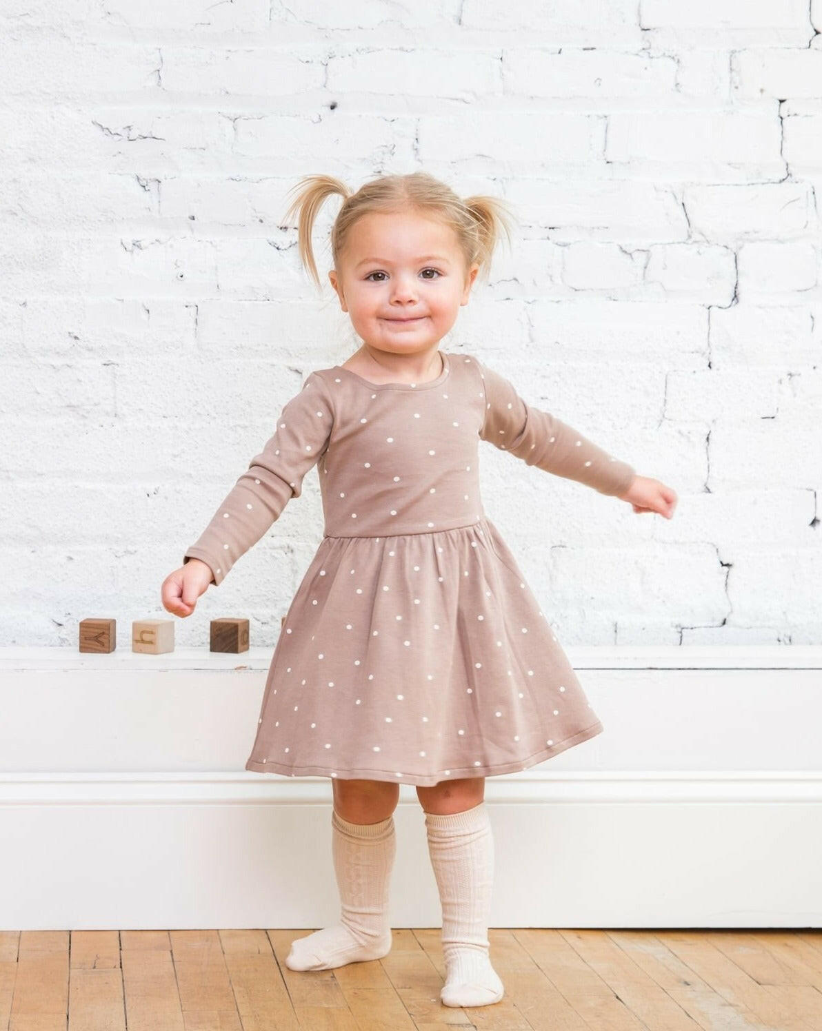 Stella Swing Dress - Mini-Dot Baby Clothing Colored Organics