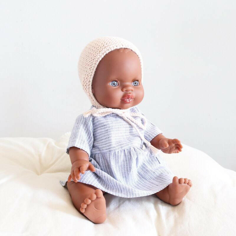 Minikane Black Baby Girl Doll with Blue Eyes Dolls Minikane