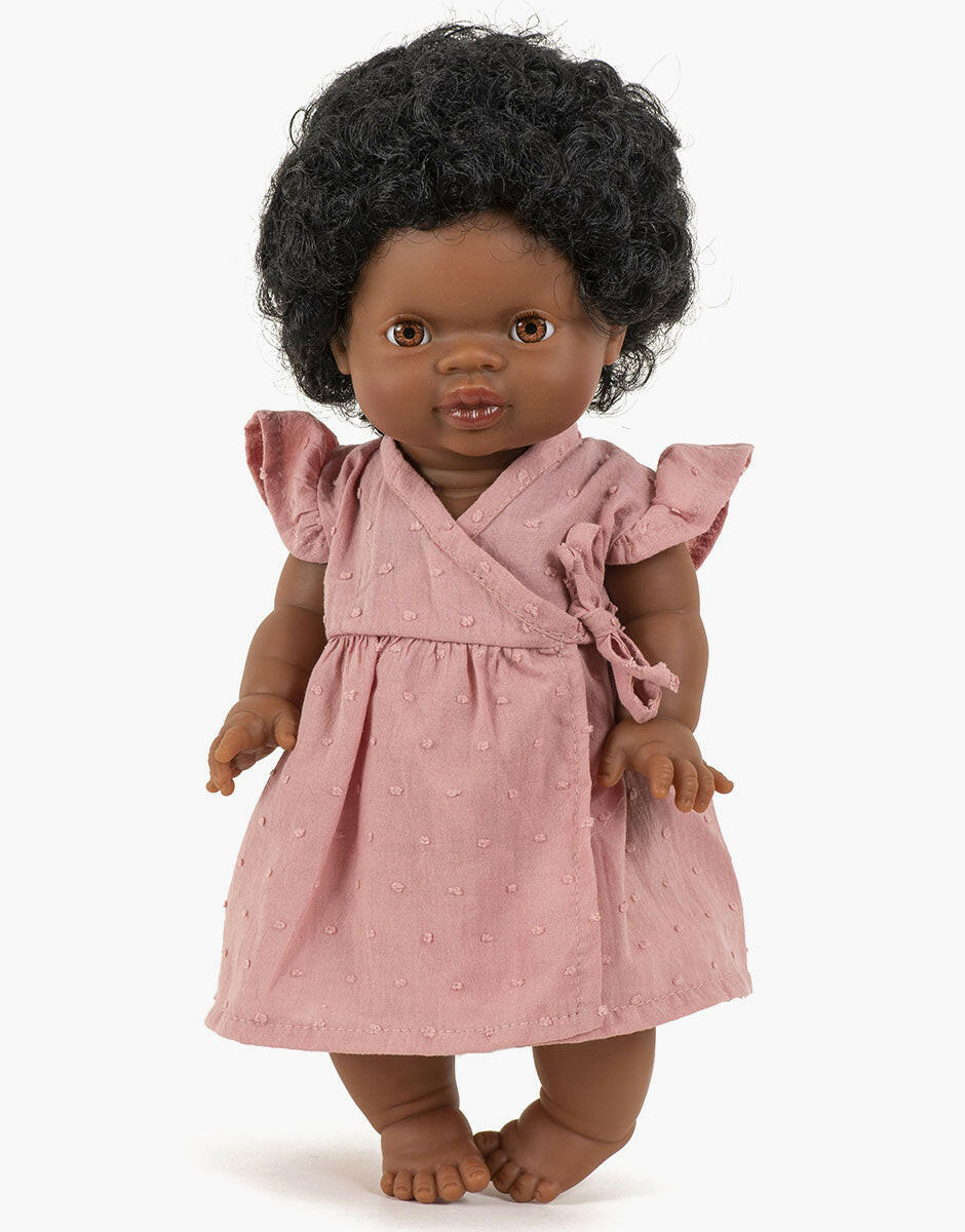 Minikane Doll Clothing Dress - Tie Front Tea Rose Doll Clothing Minikane