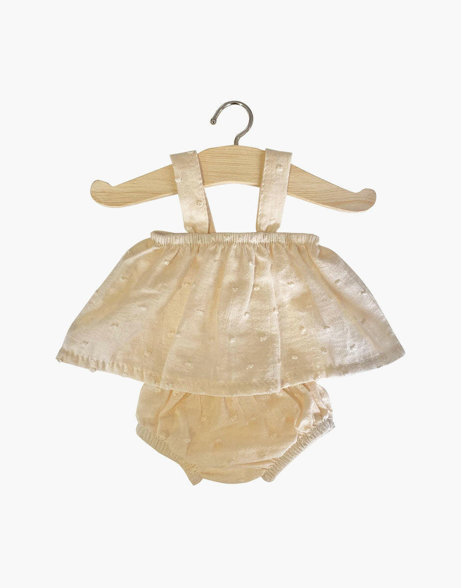 Minikane Doll Bloomer & Tank Clothing Set - Cream Doll Clothing Minikane