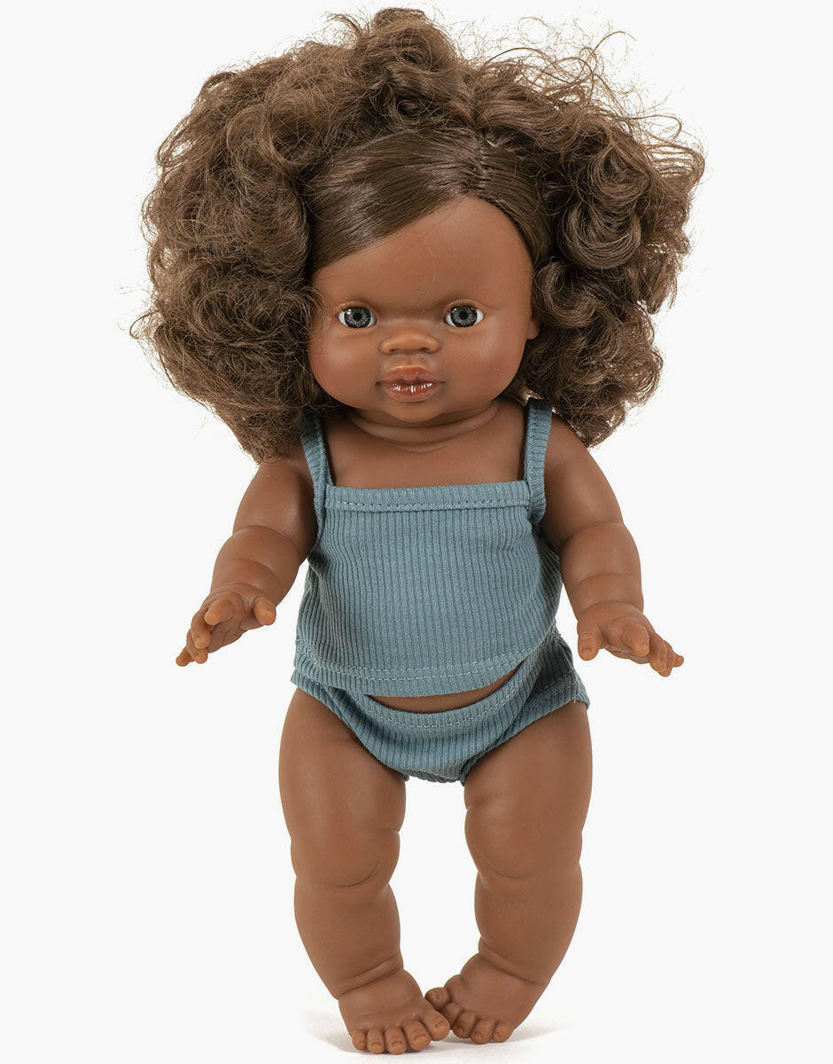 Minikane Ribbed Knit Undie Set - Blue Doll Clothing Minikane