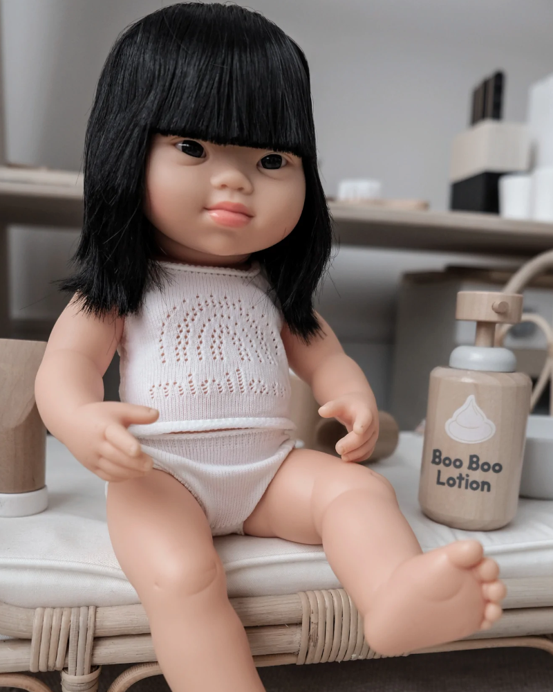 Baby Girl Asian with Down Syndrome Dolls Miniland