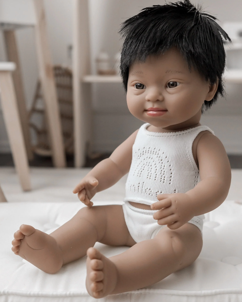 Baby Boy Hispanic with Down Syndrome Dolls Miniland