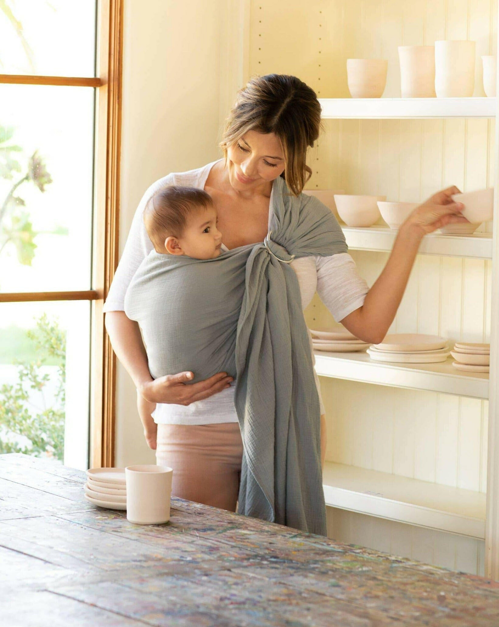 Moby Sling - Pewter Baby Essentials Moby