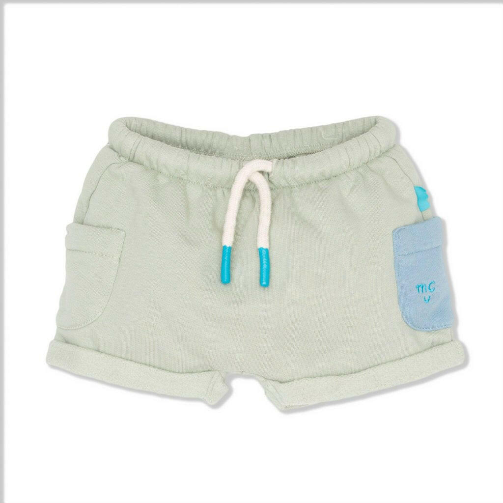 MC Baby Sage Harem Short shorts Mon Coeur 3/6M Light Sage