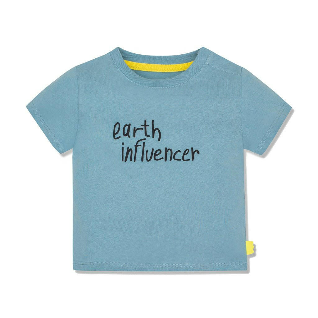 Earth influencer Baby T-Shirt tshirt Mon Coeur 3/6M Slate Blue