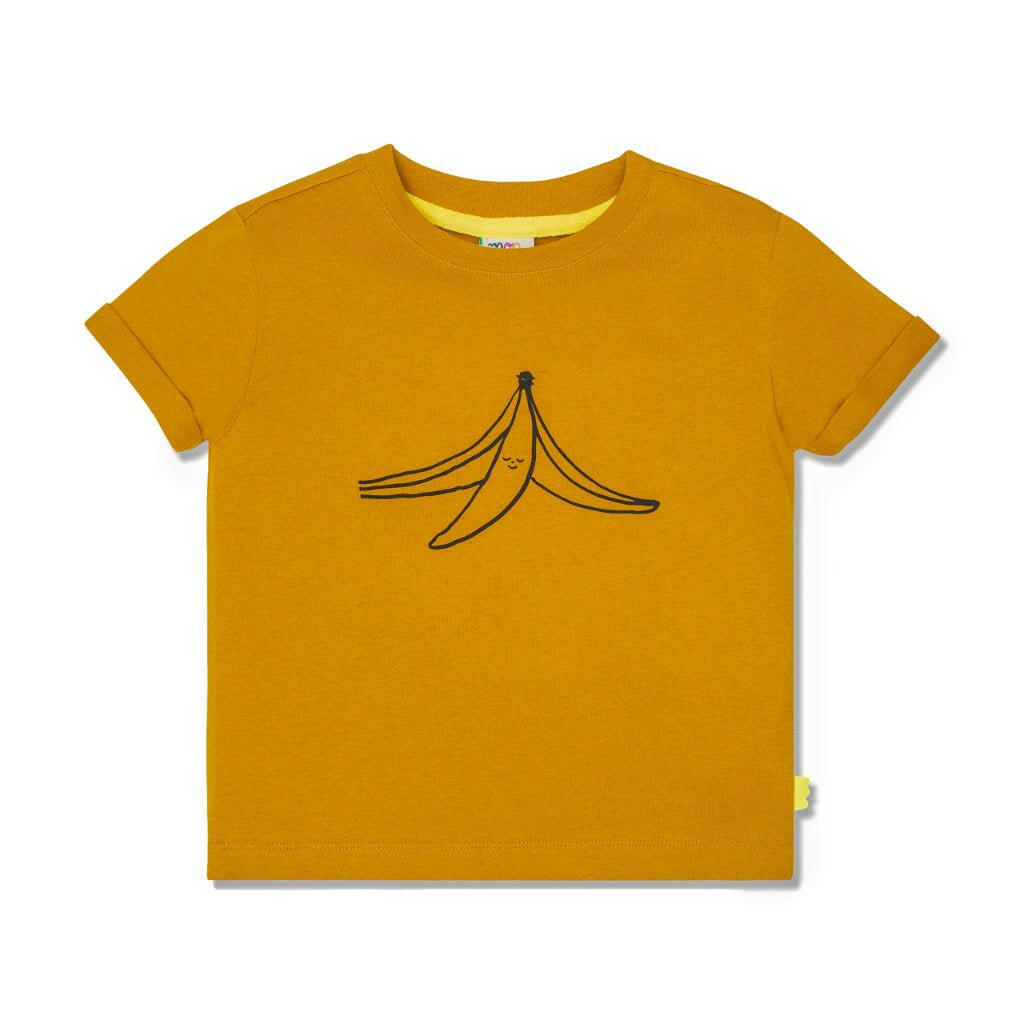 Banana peel Kid T-Shirt tshirt Mon Coeur 2Y Caramel/Banana