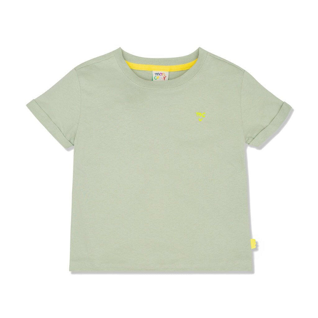 MC Light Sage Kid T-Shirt tshirt Mon Coeur 2Y Light Sage/Neon