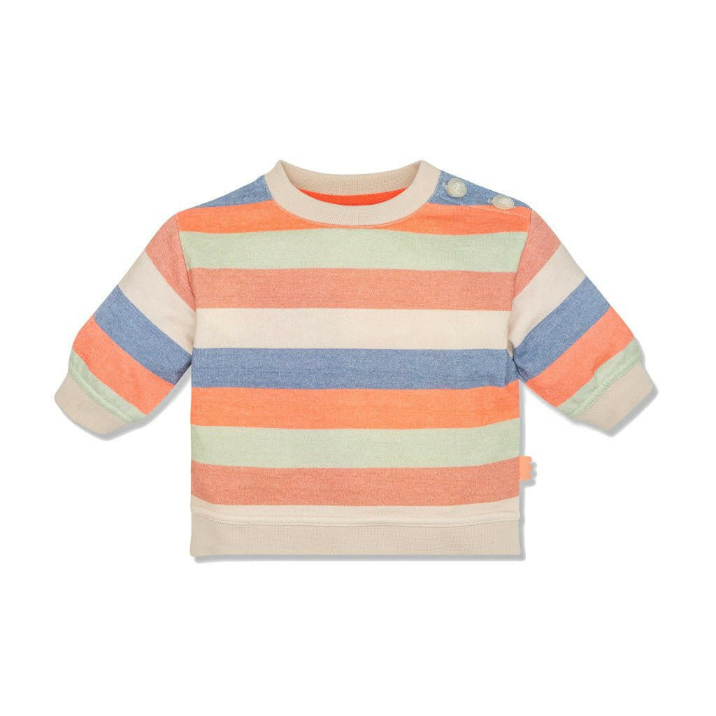 Stripes Baby Summer Sweatshirt sweatshirt Mon Coeur 3/6M Cream/Stripes