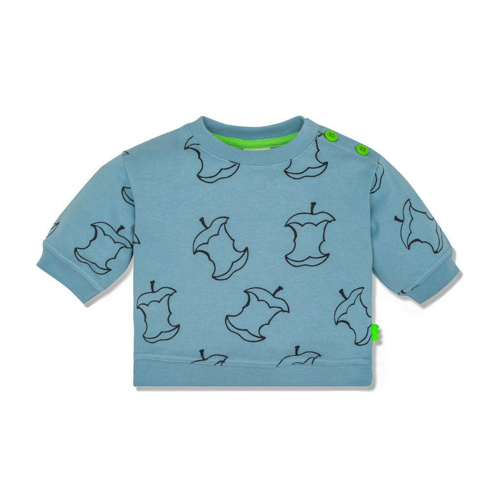Apples Baby Summer Sweatshirt sweatshirt Mon Coeur 3/6M Slate Blue/Apple