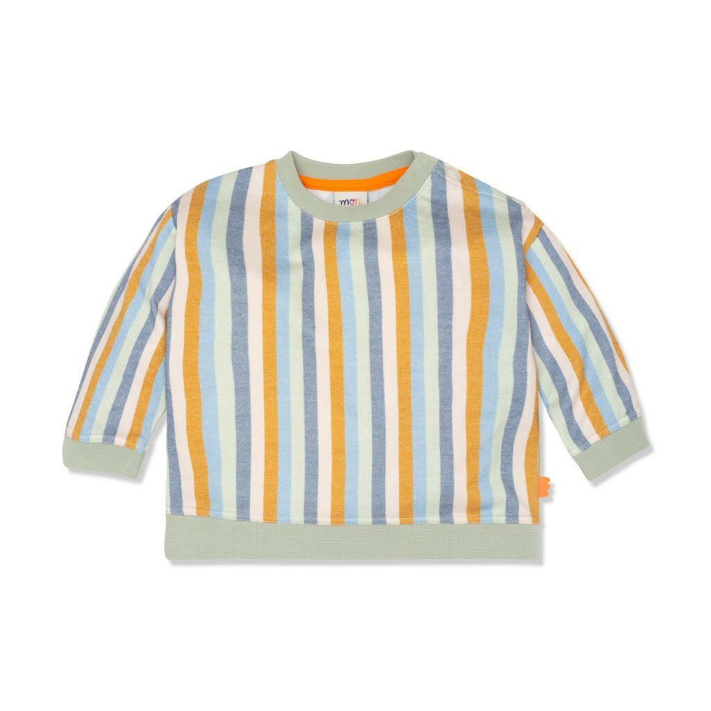 Stripes Kid Summer Sweatshirt sweatshirt Mon Coeur 2Y Light Sage/Stripes