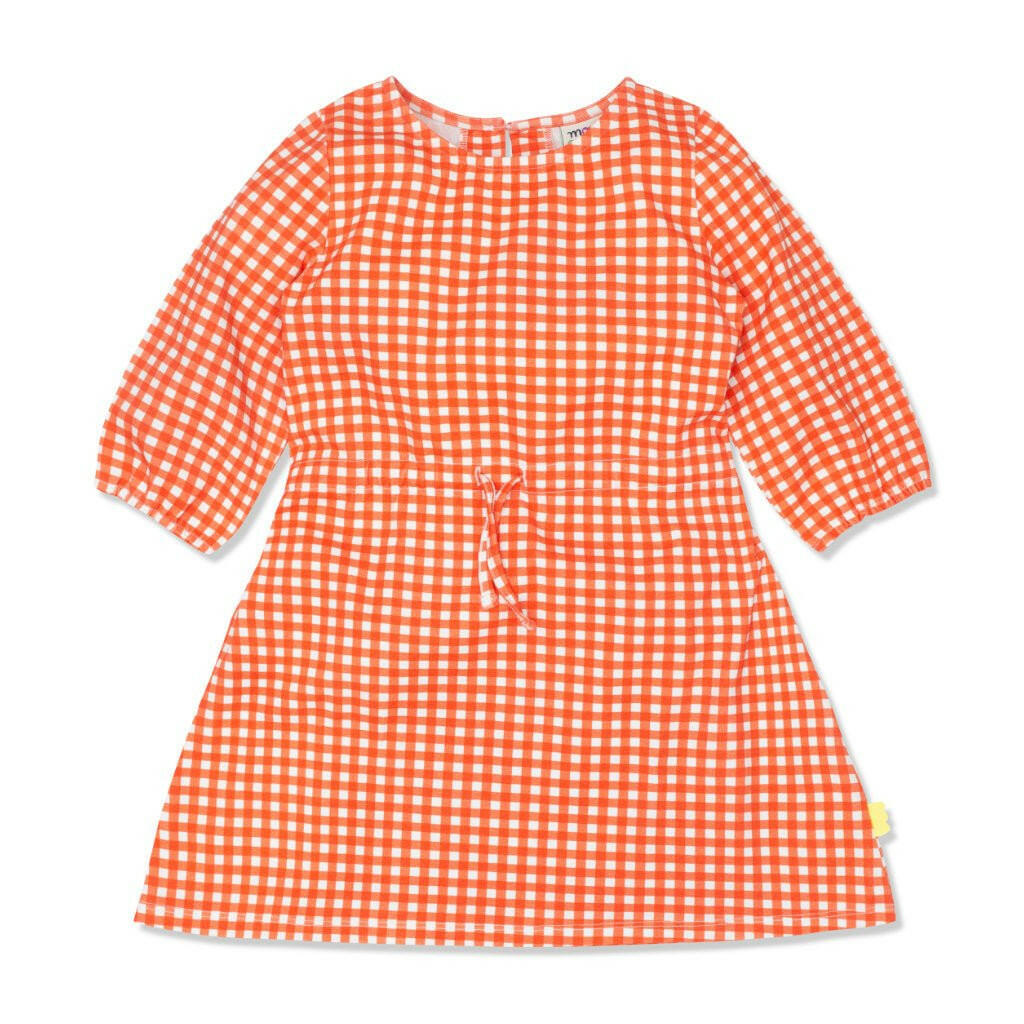 Gingham Kid Jersey Dress dress Mon Coeur 2Y Coral Gingham
