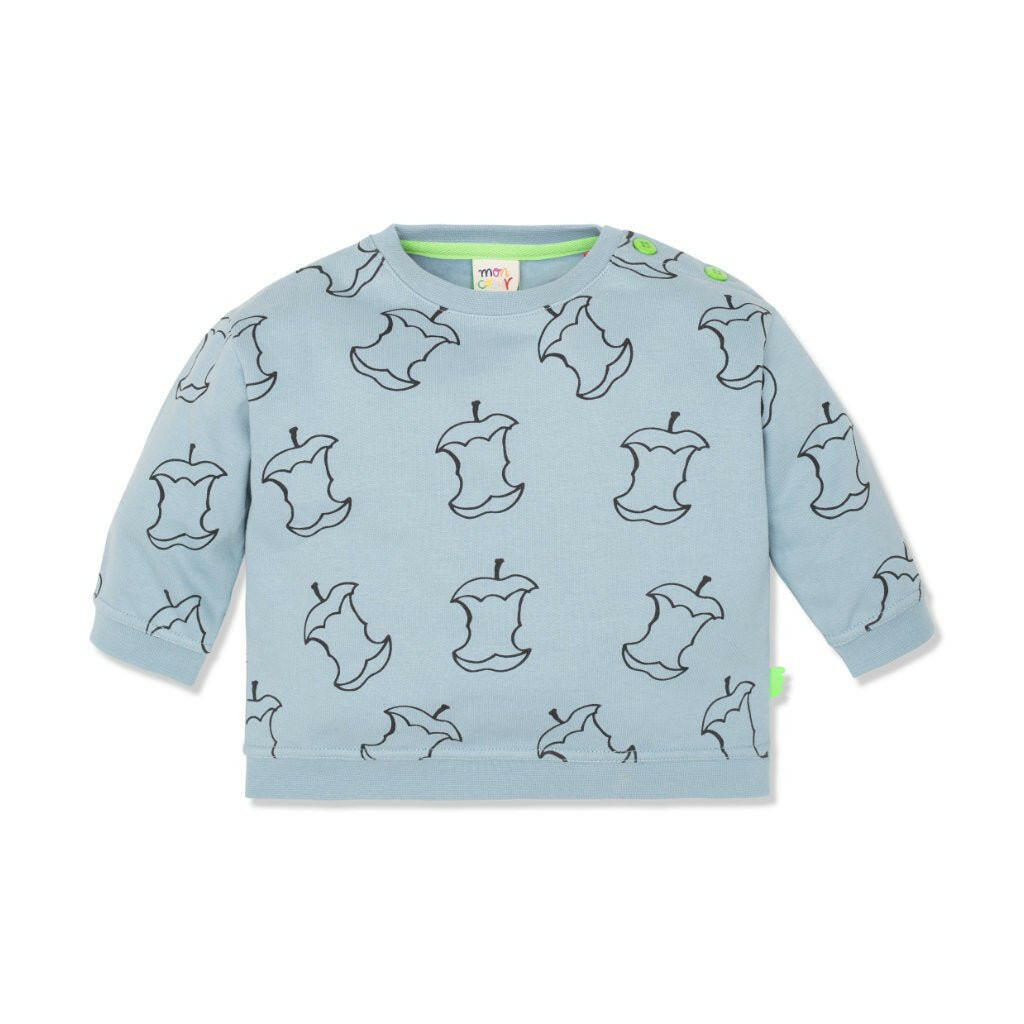 Apples Kid Summer Sweatshirt sweatshirt Mon Coeur 2Y Slate Blue/Apple