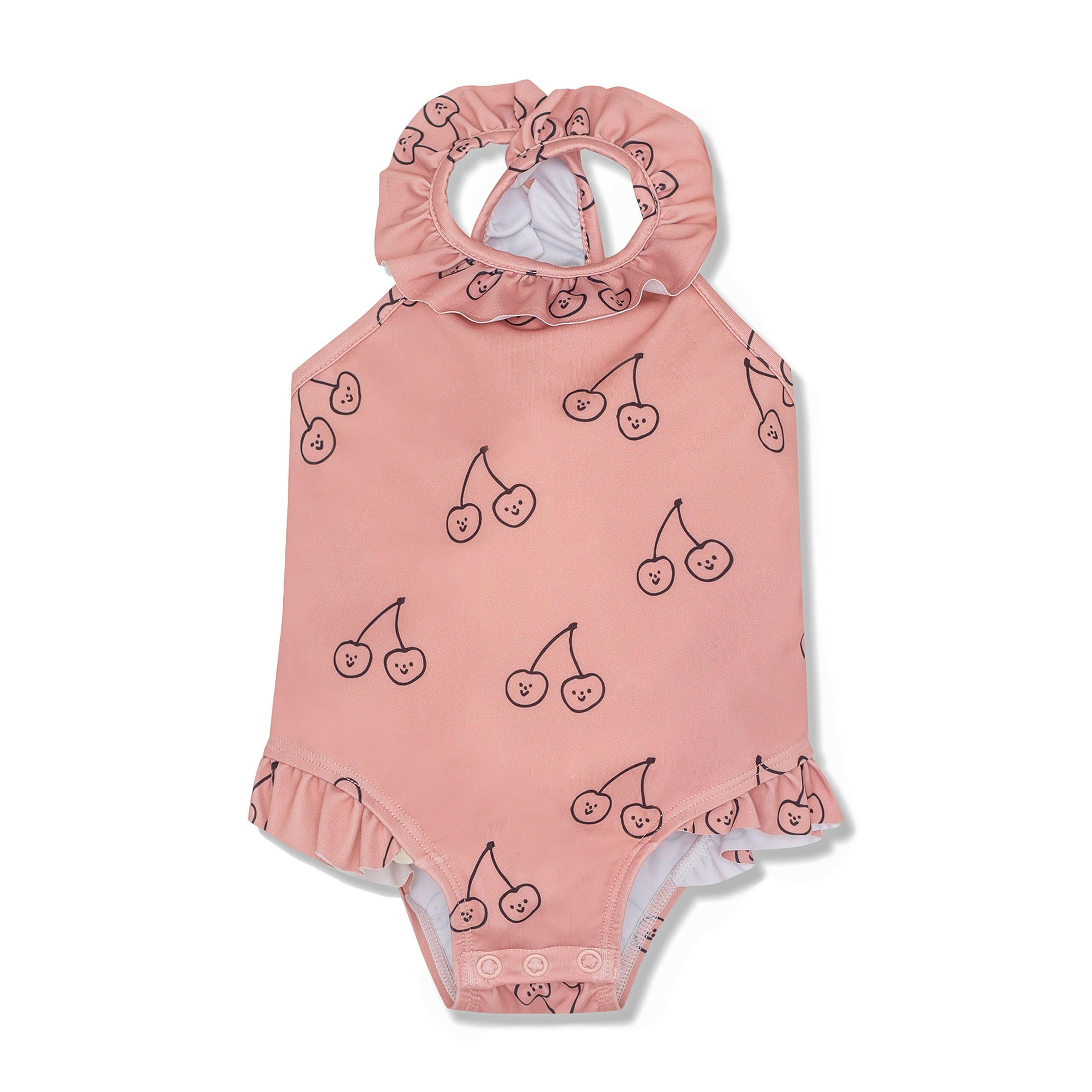 Cherries Baby Swimsuit swimwear Mon Coeur 3/6M Mellow Pink