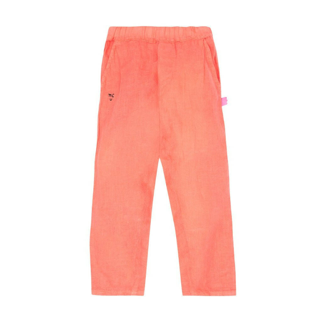 MC Coral Kid Linen Pant pants Mon Coeur 2Y Coral