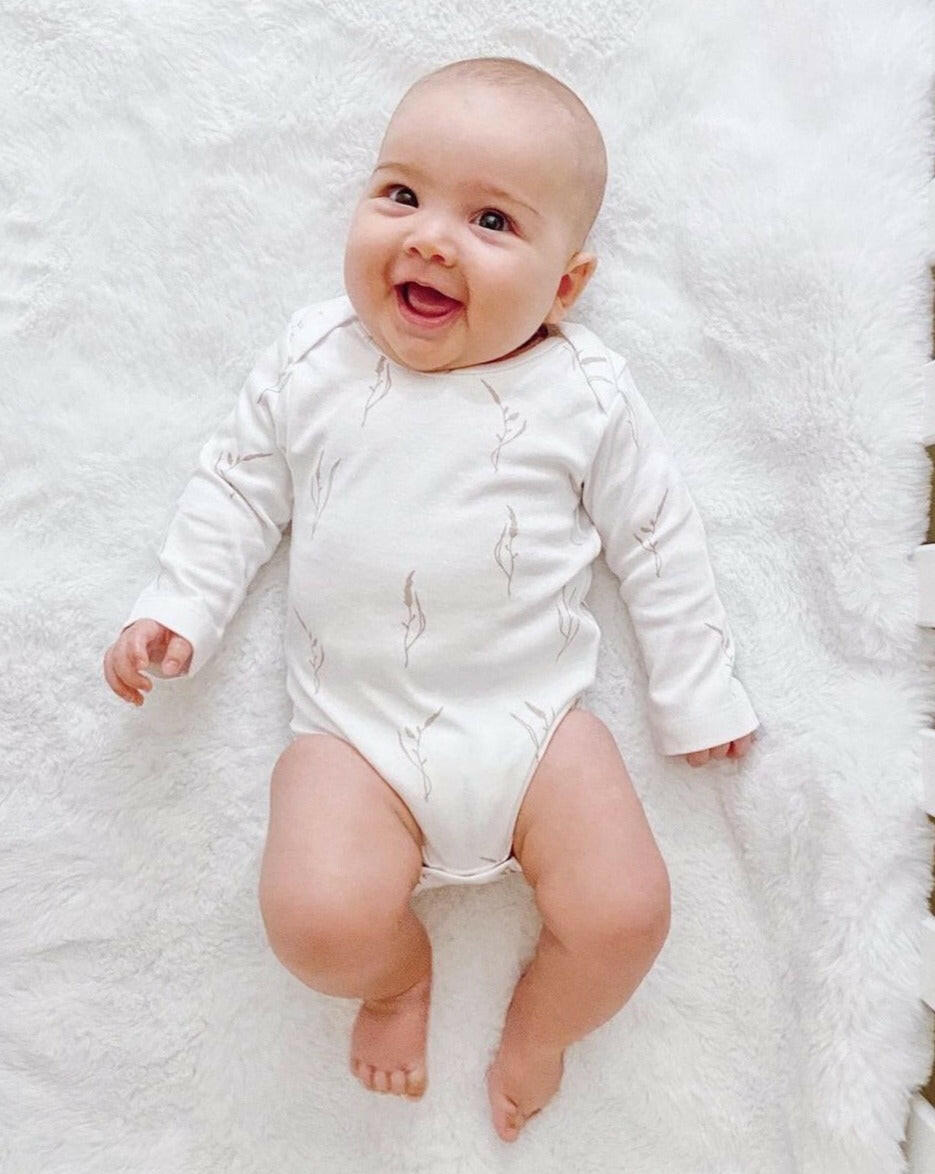 River Bodysuit - White Prairie Baby Clothing Colored Organics
