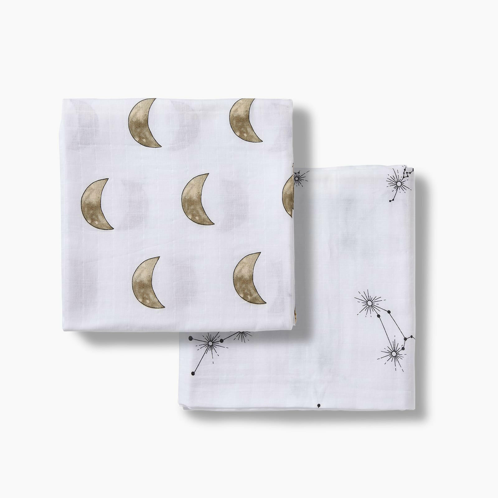 2-pack mix & match swaddle blanket SWADDLE BLANKET Moonjax® moon constellation