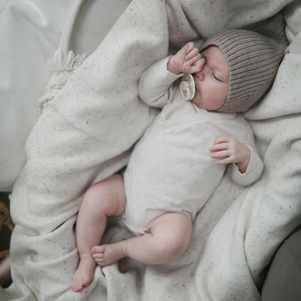 Knitted Confetti Baby Blanket Baby Blankets Mushie