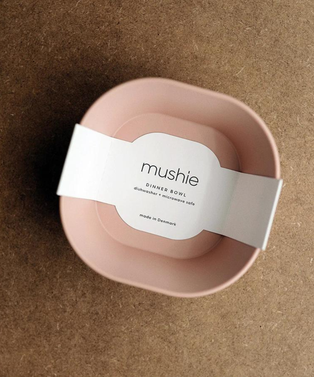Square Dinner Bowl - Set of 2 Blush Feeding Mushie