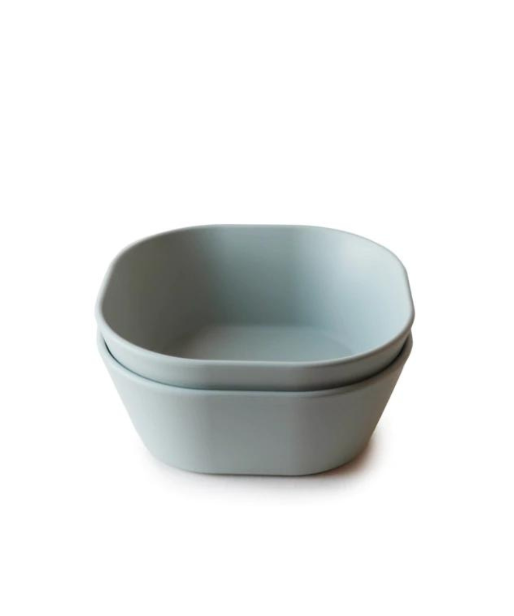 Square Dinner Bowl - Set of 2 Sage Feeding Mushie