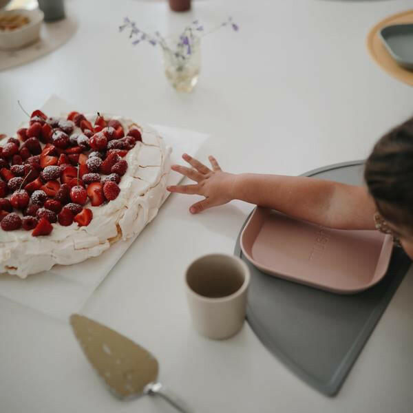 Square Dinnerware Plates - Set of 2 Blush Baby Essentials Mushie