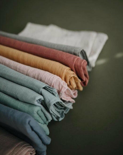 Muslin Swaddle Blanket Organic Cotton - Roman Green Baby Essentials Mushie