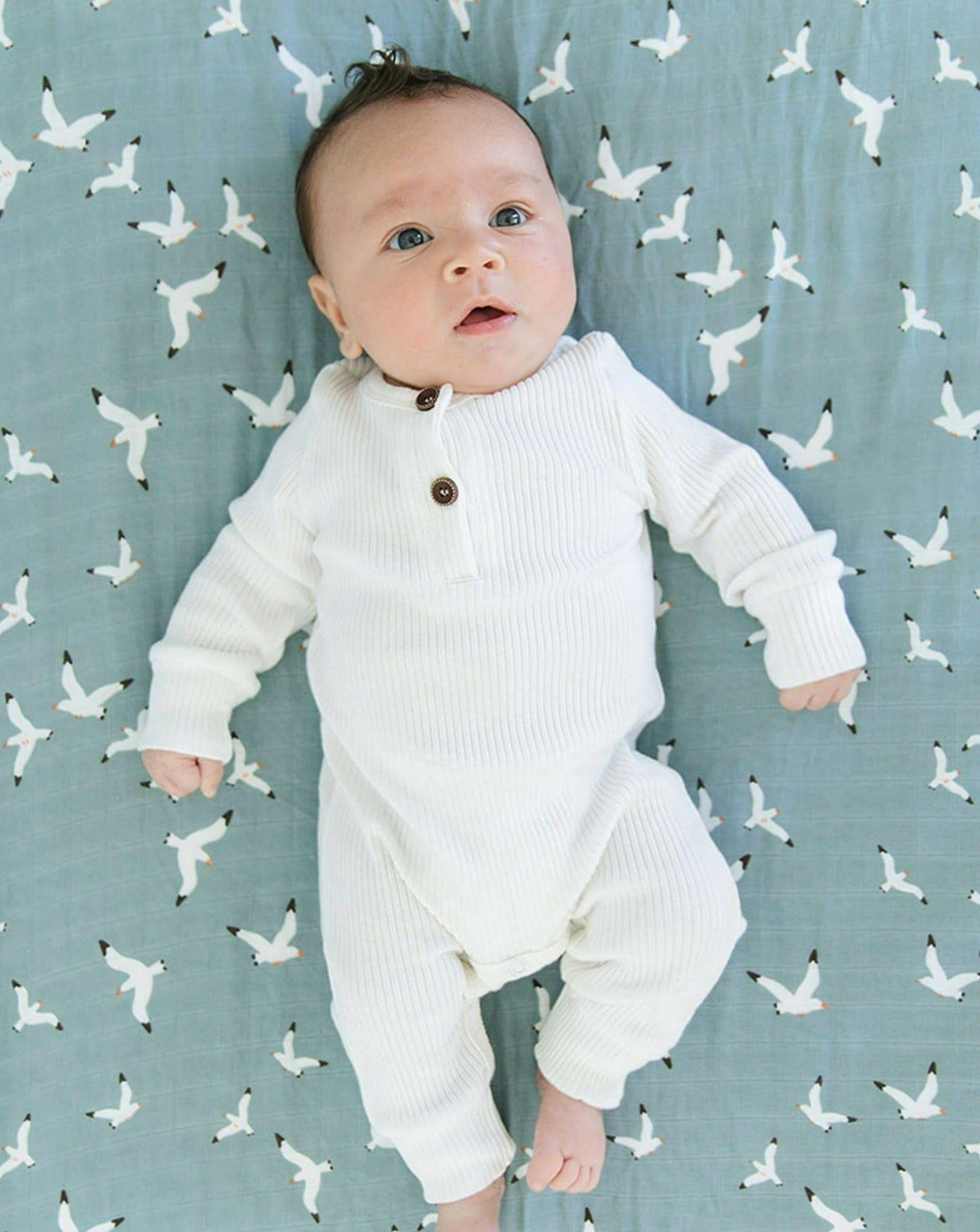 Seagulls Muslin Crib Sheet Baby Essentials Bebe Au Lait