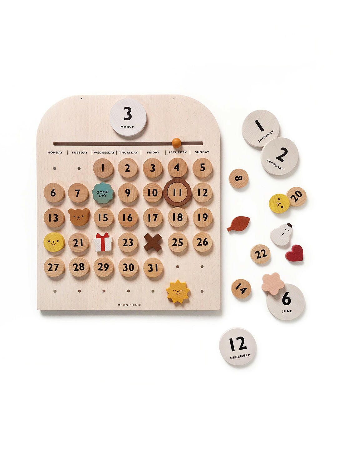 My Calendar Toddler Learning Set Educational Toys Moon Picnic