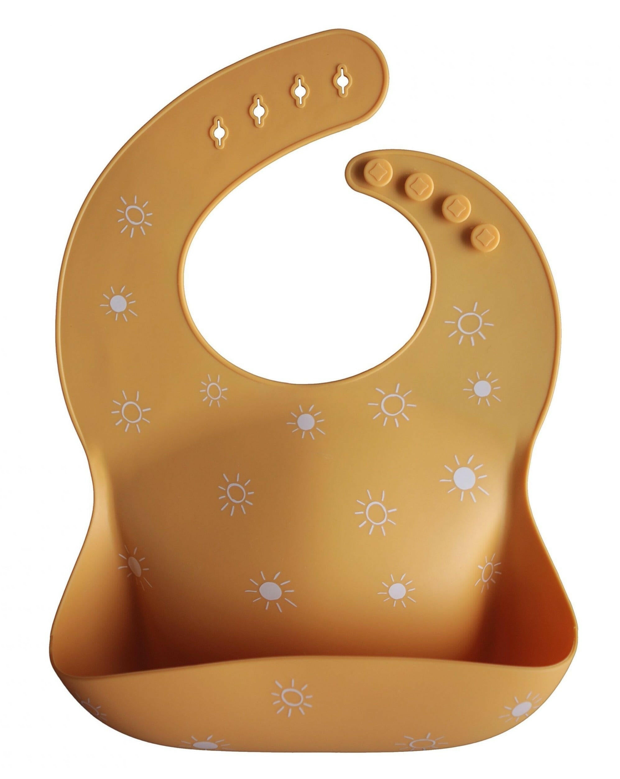 Silicone Baby Bib - Sun Orange feeding Mushie Sun Orange