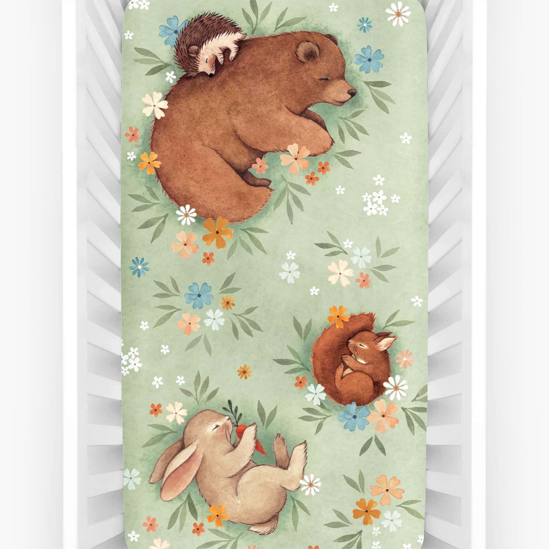 Enchanted Meadow Standard Size Crib Sheet Crib sheets Rookie Humans