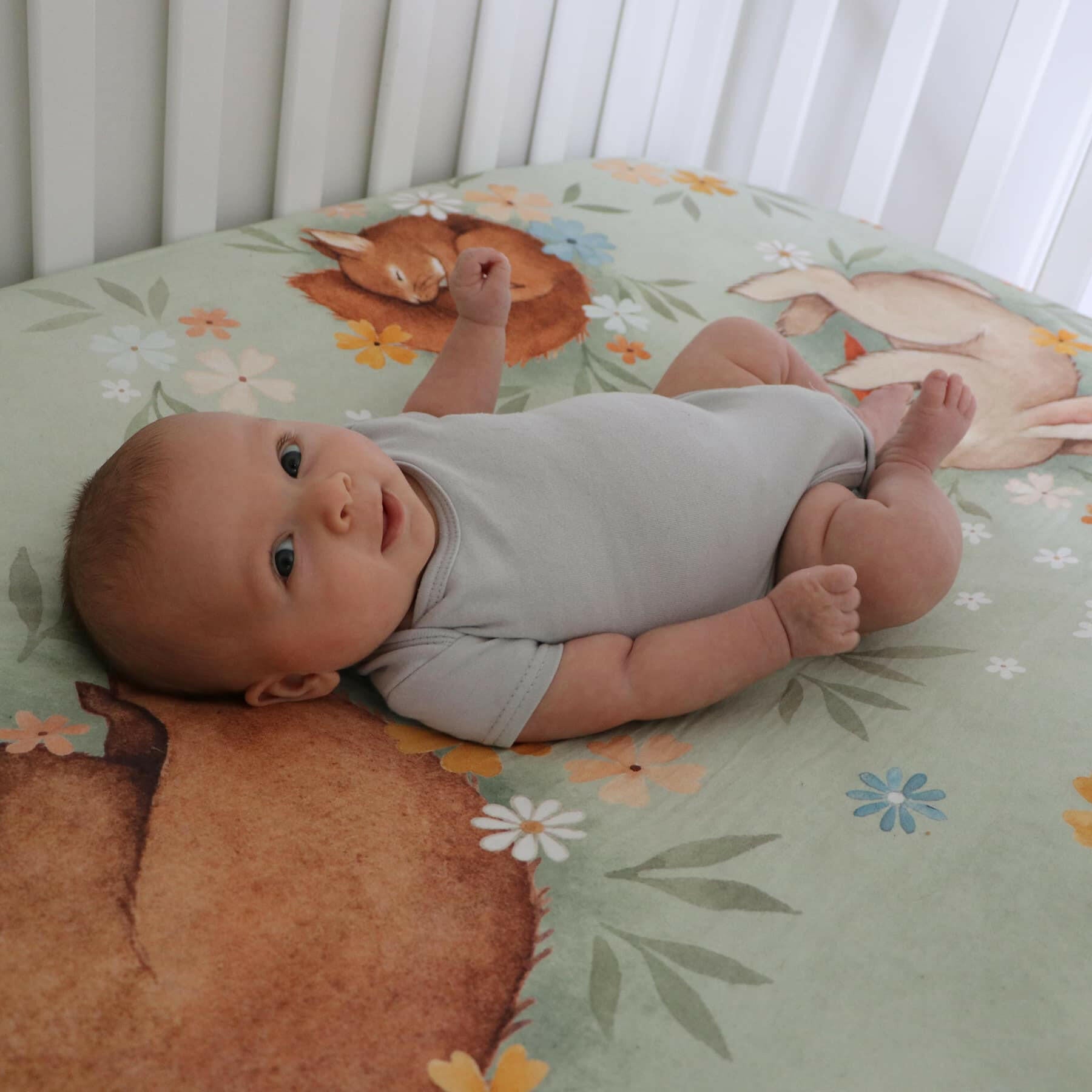 Enchanted Meadow Standard Size Crib Sheet Crib sheets Rookie Humans