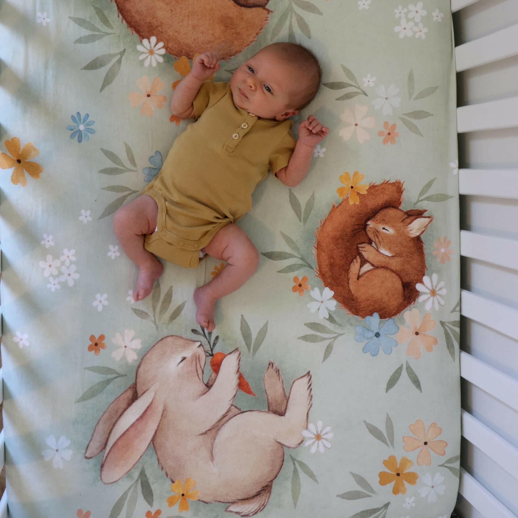 Enchanted Meadow Standard Size Crib Sheet Crib sheets Rookie Humans