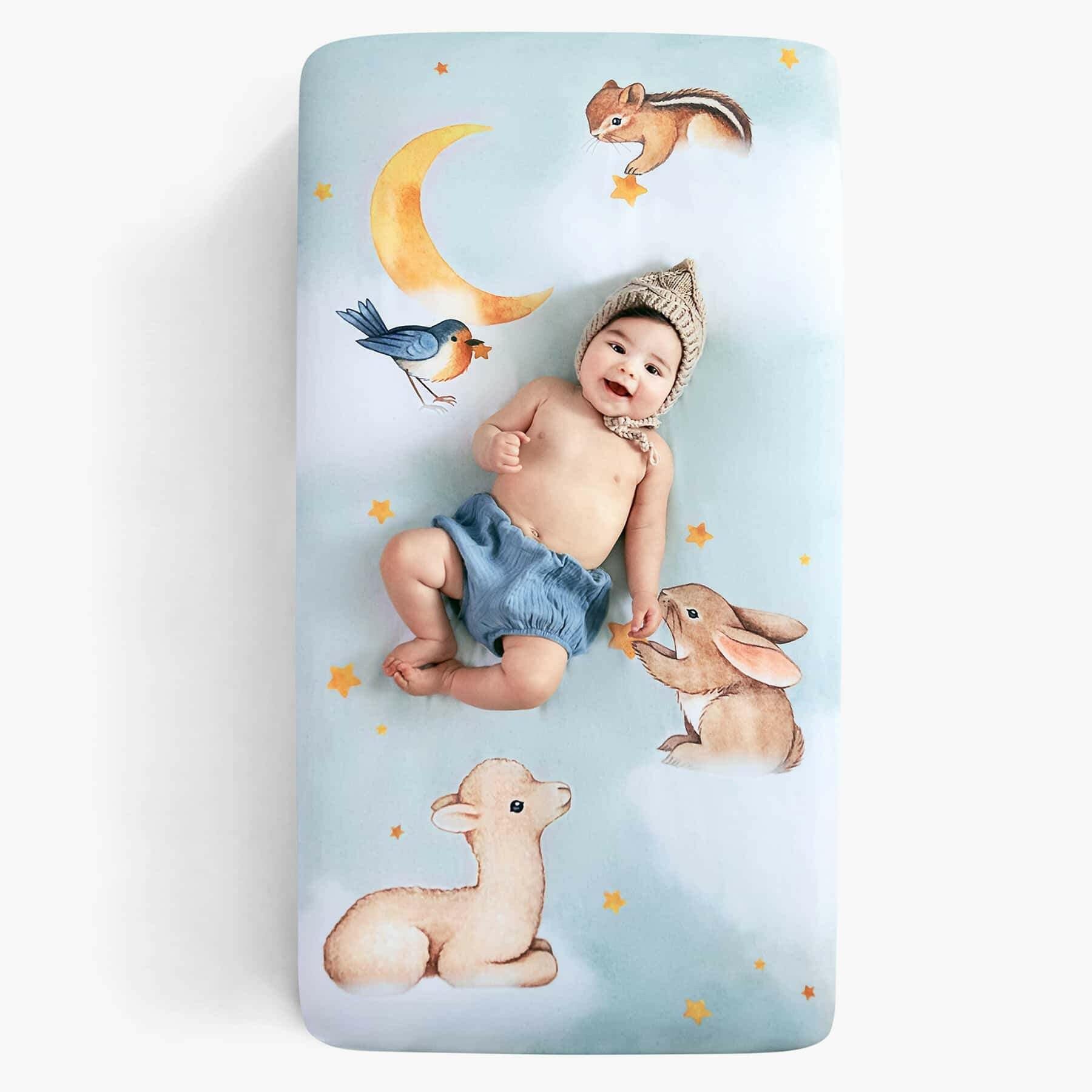 Goodnight Wonderland Standard Size Crib Sheet Crib sheets Rookie Humans US Standard crib size